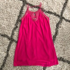 Pink shift dress